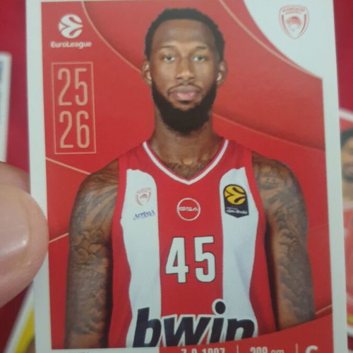 Euroleague Basketball 2025-2026 Panini stickers new, Olympiakos set