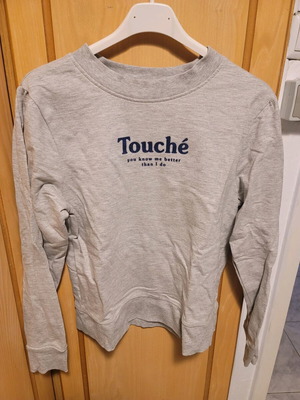 Mango sweatshirt gray like new, velvet print