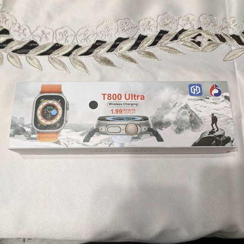 Smartwatch T800 Ultra new with 1.99-inch touch screen and wireless charging