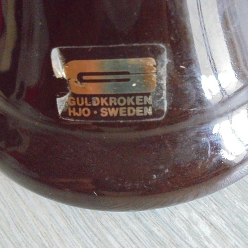 GULDKROKEN HJO vintage ceramic candlestick with three holders, Swedish design