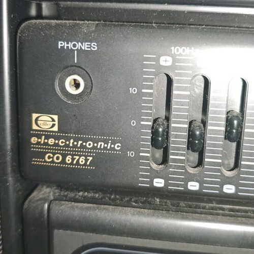 Booster stereo system used, 90s style, removable speakers