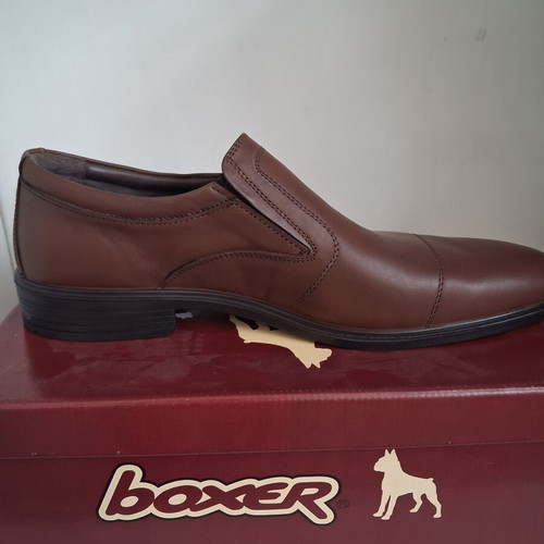 Boxer men's shoes size 45 brown genuine leather new