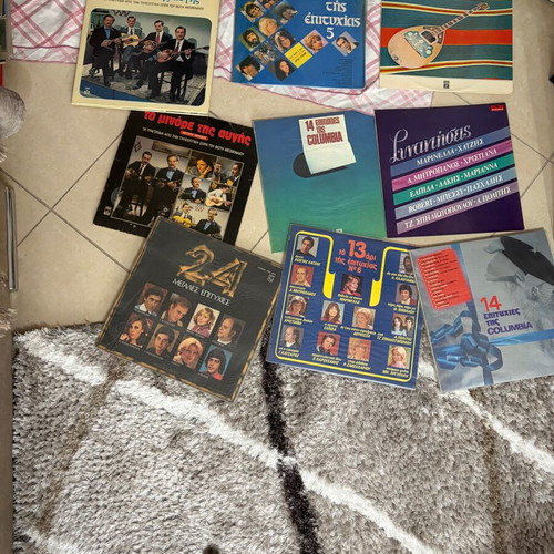 Greek vinyl collection like new, laiko hits