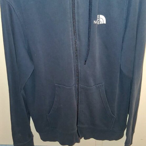 The North Face jacket with hood like new, dark blue, size S