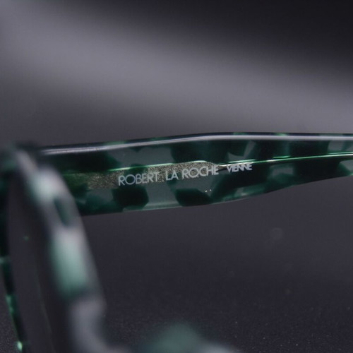 Robert La Roche S72 Round Sunglasses, Green Emerald Tortoise