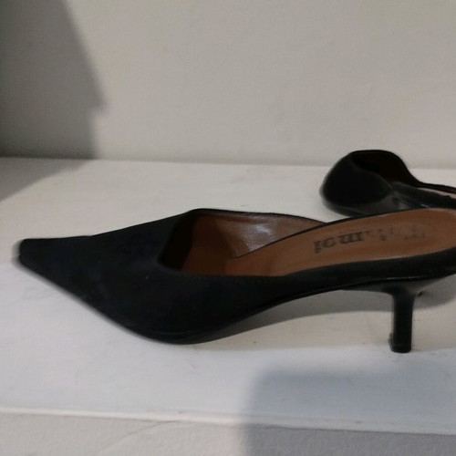 Toi&Moi leather women's mule shoe like new, black