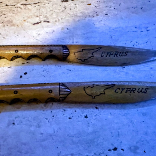 Traditional decorative Cyprus knives set of 2 new