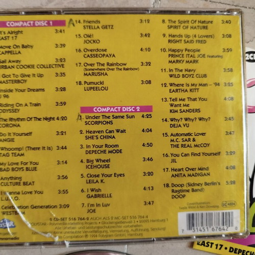 Pack of 9 used CDs with House music, Formel Eins, Guano Apes
