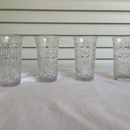 Set of 10 Saint Louis Crystal Highball glasses used