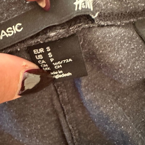 Hm leggings gray small used, cotton basic