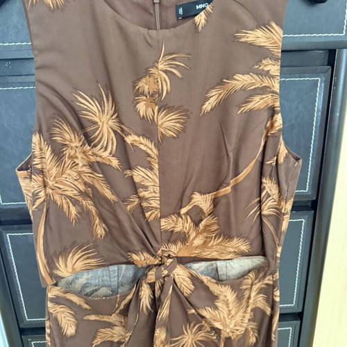 Mango jumpsuit with cutouts new, brown, size L