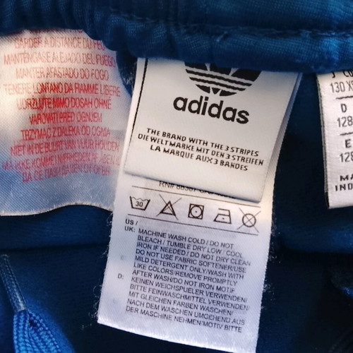 Adidas kids' sports shorts used, blue, ages 7-8
