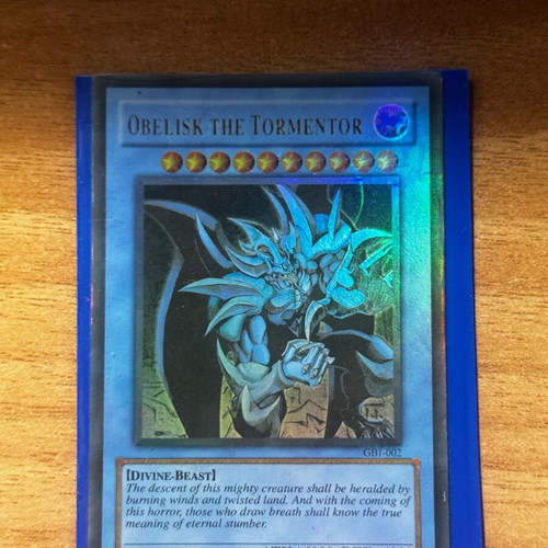 Obelisk the Tormentor Yu Gi Oh card mint condition