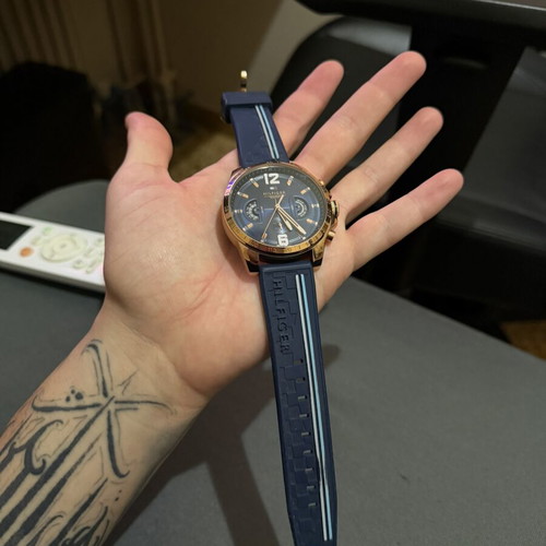 Tommy Hilfiger 1791474 wristwatch blue rosegold