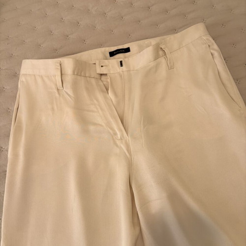 Massimo Dutti satin pants like new, ecru