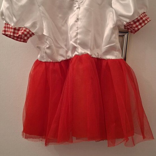 Carnival costume Red Riding Hood checked baby like new