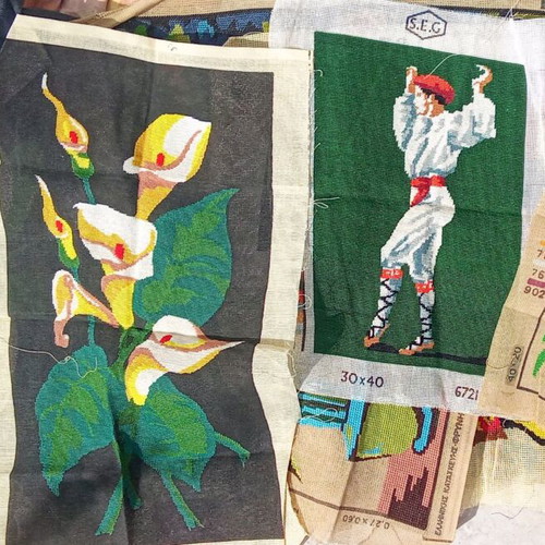 Καμβάδες ραπτικής vintage μεταχειρισμένοι, συλλογή 1973-89, βαμβακεροί