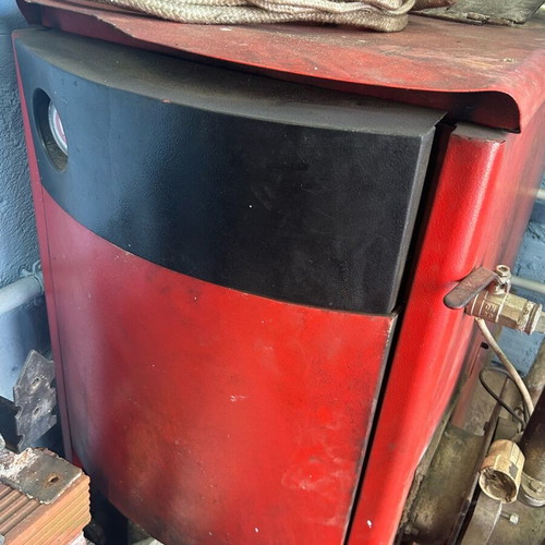 Pellet burner used, cast iron in good condition