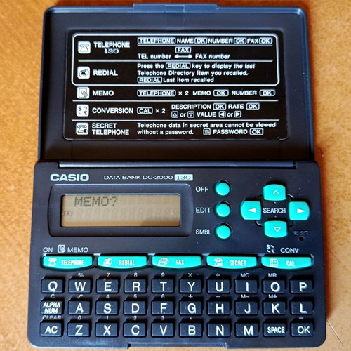 Casio DC-2000 electronic organizer new with manual