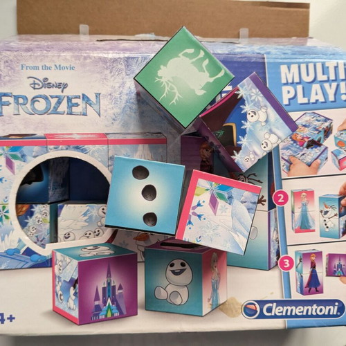 Disney Frozen Clementoni children's puzzle used, 12 cubes 4+