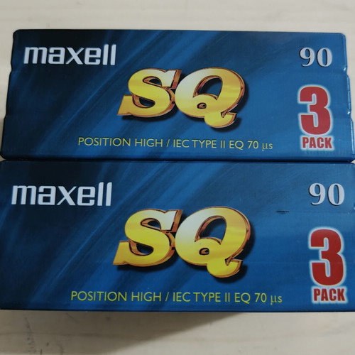 Maxell SQ 90 audio cassette pack of 6, sealed