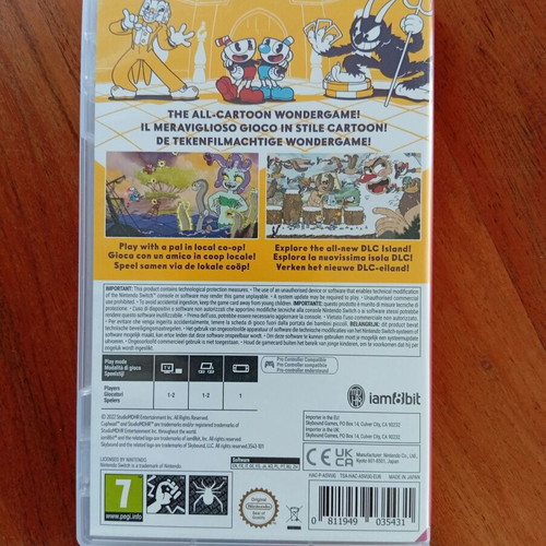 Cuphead Nintendo Switch game like new