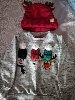 Μπλούζα και σκουφάκι σαν καινούργια για 3-4 ετών