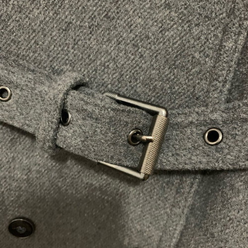 Mango gray mid-length coat with belt like new