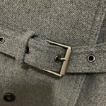 Mango gray mid-length coat with belt like new