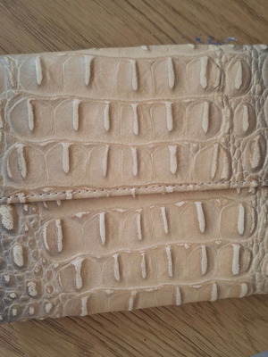 Leather wallet new beige