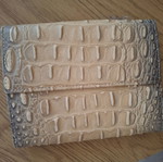 Leather wallet new beige