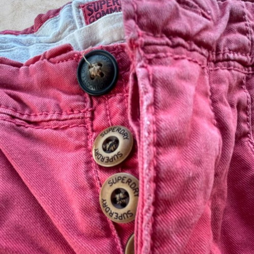 Superdry women's shorts XS used, deep coral color