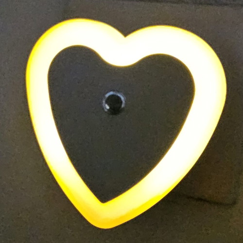 LED heart night light with sensor new