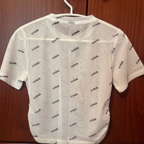 White sheer t-shirt new, size M