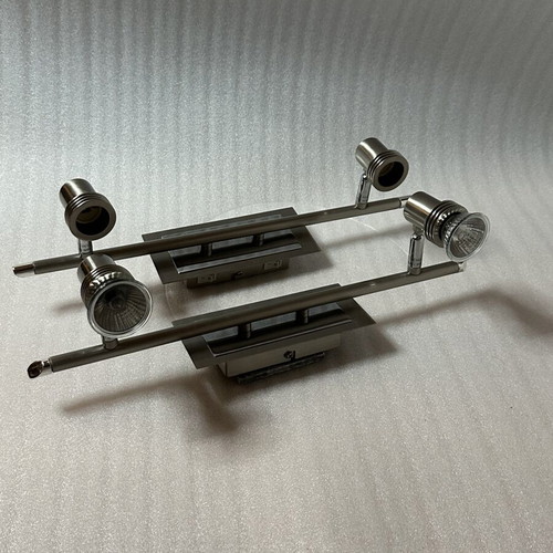 Stainless Steel Double Spot Wall Ceiling Lights Pair like new, 45 cm
