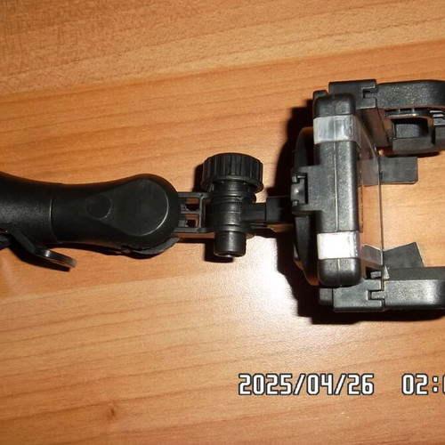 Car phone holder used with suction cup and 2-axis adjustment