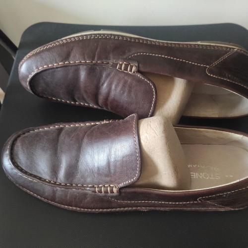 Stonefly men's brown leather moccasins like new size 45