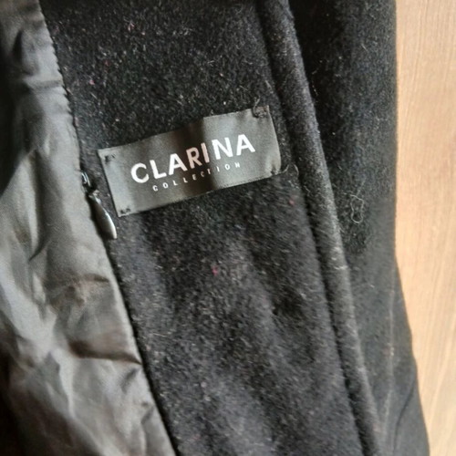 Clarina women's wool coat No.46 large black like new