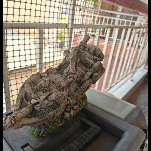 Aquarium decoration shipwreck new, polyresin safe for fish