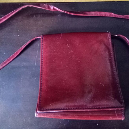 Leather shoulder bag Bordeaux like new