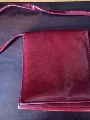 Leather shoulder bag Bordeaux like new