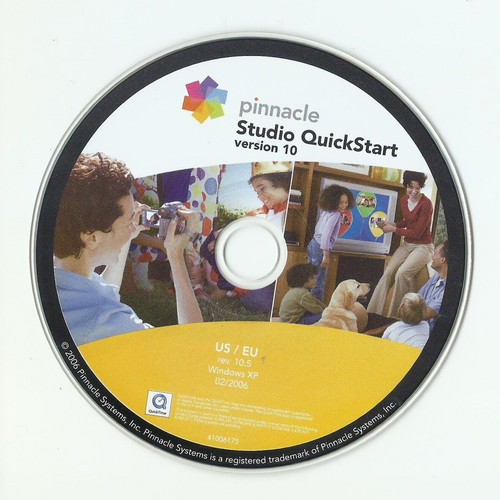 Pinnacle Studio QuickStart Version 10 software CD for Windows XP