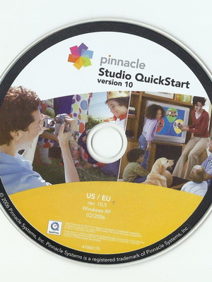 Pinnacle Studio QuickStart Version 10 software CD for Windows XP