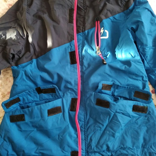 Emerson women's jacket like new with fleece lining, blue and pink