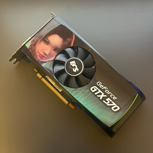ECS GeForce GTX 570 1.28GB GDDR5 graphics card used