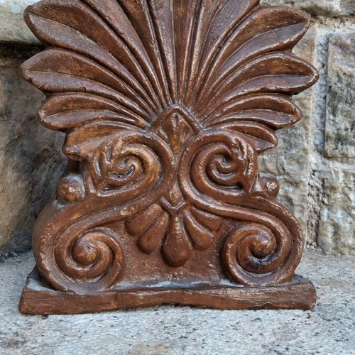 Vintage ceramic neoclassical acroterion anthemiom, like new