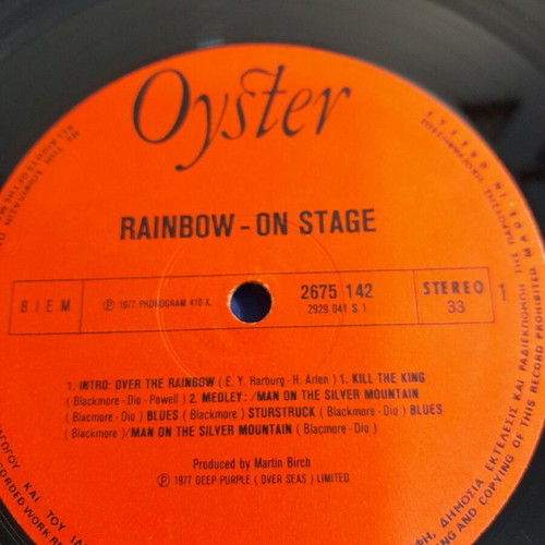 Rainbow On Stage double vinyl used, rock