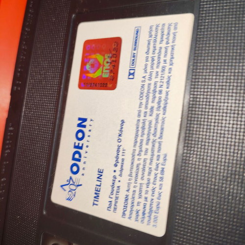 Timeline VHS video cassette with plastic case