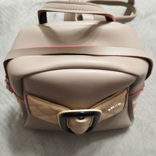 FRNC backpack bag like new, beige with red details