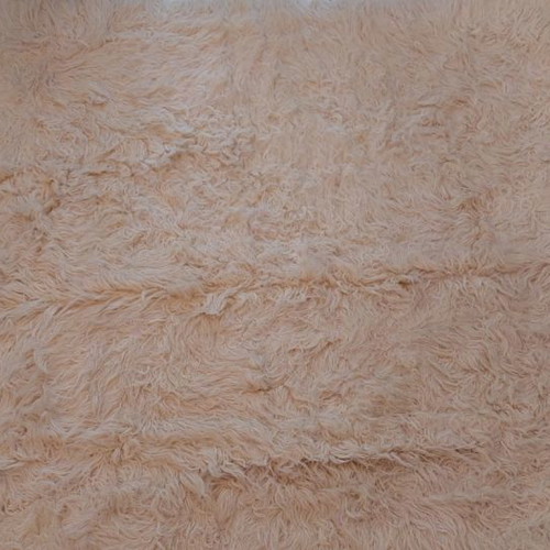 Flokati rug used, white-cream color handmade 200×300 cm